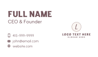 Beauty Cursive Lettermark Business Card