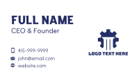 Blue Cog Pillar Business Card