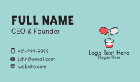 Capsule Supplement Drink Business Card Design