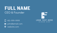 Multimedia Letter F Business Card