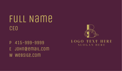 Luxury Boutique Letter B Business Card