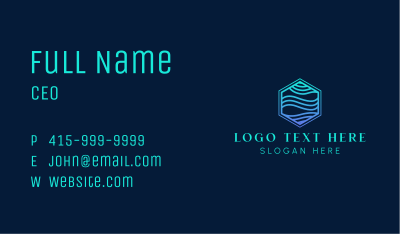 Creative Hexagon Wave Business Card Image Preview