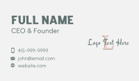 Elegant Feminine Letter Business Card Design