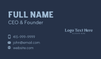 Elegant Beauty Wordmark Business Card