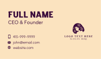 Afro Leaf Woman Business Card