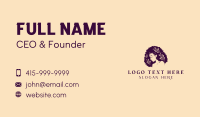Afro Leaf Woman Business Card Design