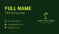 Green Chameleon Letter S Business Card