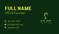 Green Chameleon Letter S Business Card Design