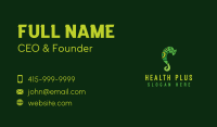 Green Chameleon Letter S Business Card