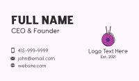 Knitter Business Card example 1