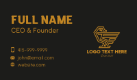 Golden Geometric Duck  Business Card