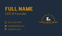 Sports Team Lettermark Business Card