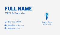 Blue Lightbulb Pen Business Card