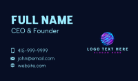 Tech Bubble Sphere Business Card