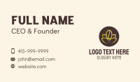 Golden Coffee Bean Business Card Design