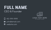 Gray Elephant Line Art Business Card