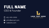 Luxury Premium Letter L Business Card