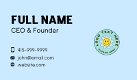 Happy Face Y2K Mascot Business Card Design
