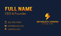 Lightning Electric Bolt Business Card Image Preview