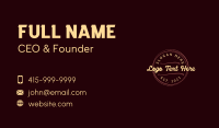 Cursive Generic Wordmark Business Card