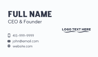 Wave Business Wordmark Business Card