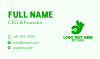 Green Hand Plant  Business Card