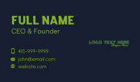 Vintage Neon Wordmark Business Card