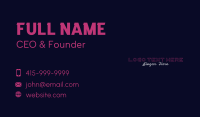 Night Life Business Card example 1