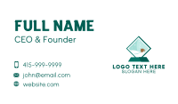 Square Snow Decoration Business Card