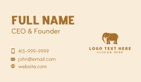 Gold Elephant Animal Business Card Design