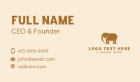 Gold Elephant Animal Business Card