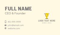 Golf Trophy Letter Business Card