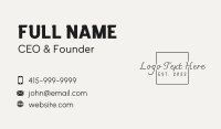 Luxury Classic Fashion Business Card