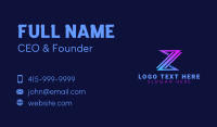 Tech Startup Letter Z Business Card Design