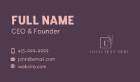 Luxury Pink Lettermark Business Card