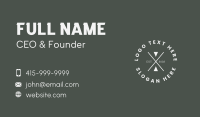 White Hipster Firm Business Card