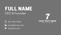 Slash Number 7 Business Card