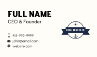 Blue Sailor Navigation Badge Business Card