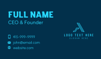 Tech Firm Letter A Business Card