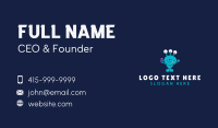 Blue Monster Mascot Business Card