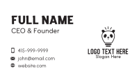 Black Panda Light Bulb Business Card