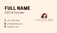 Umbrella Woman Fashion Business Card Design