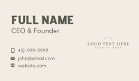 Classic Branding Wordmark Business Card