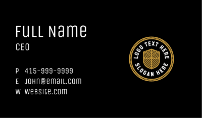 Generic Hipster Shield Business Card