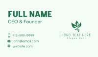 Green Plant Man Business Card Design