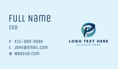 Generic 3d Letter P Business Card Image Preview