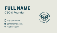 Chainsaw Tool Shield Crest Business Card