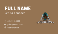 Lumberjack Axe Shield Gaming Business Card Design