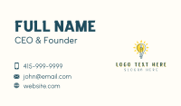 Candle Light Bulb Business Card Design