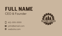 Classic Timber Logging Badge Business Card
